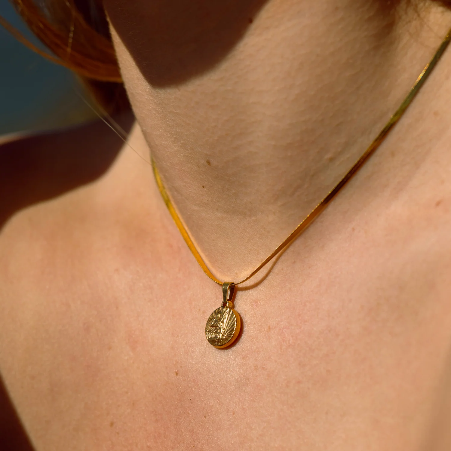 Gold Oceanside Herringbone Choker - Image 3