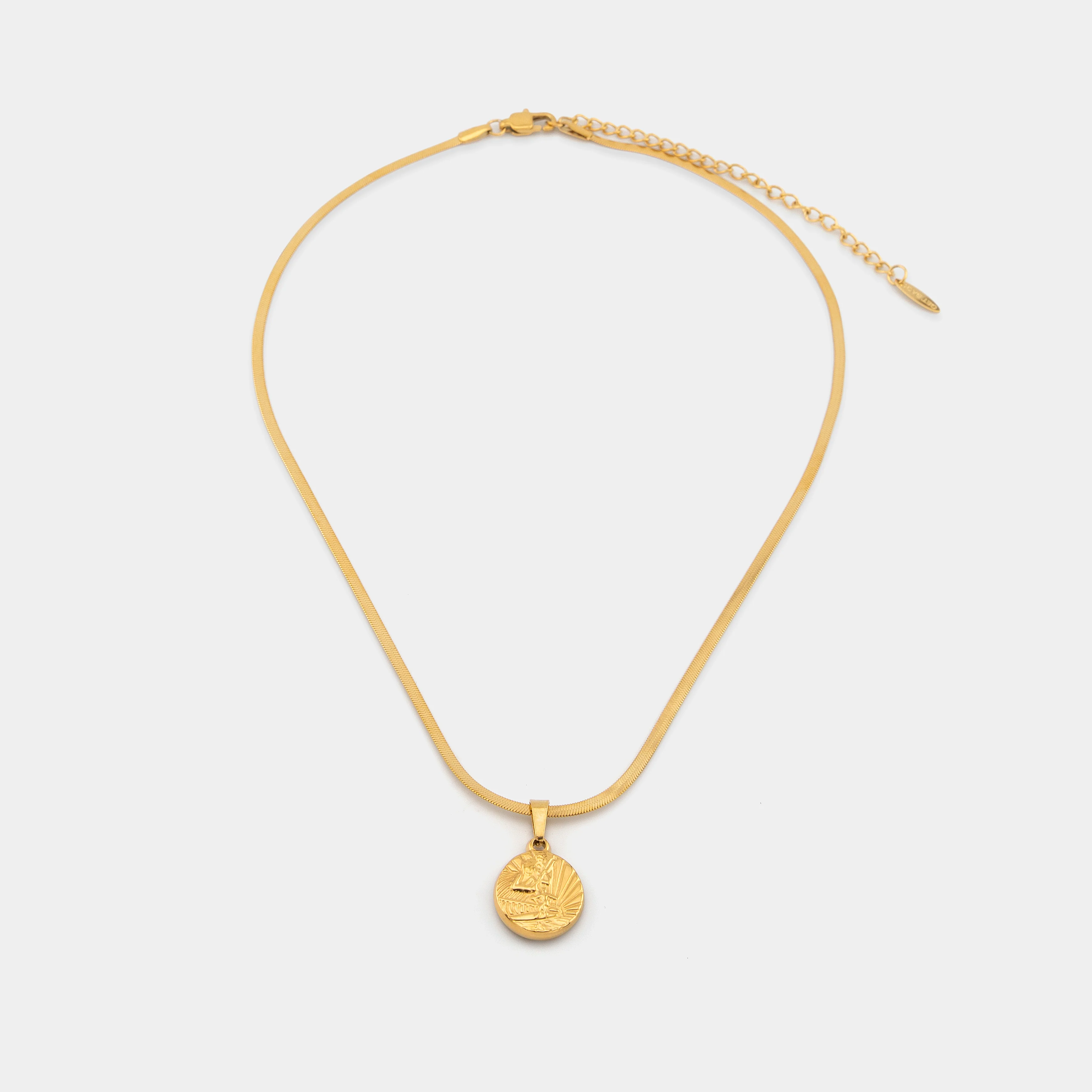 Gold Oceanside Herringbone Choker - Image 6