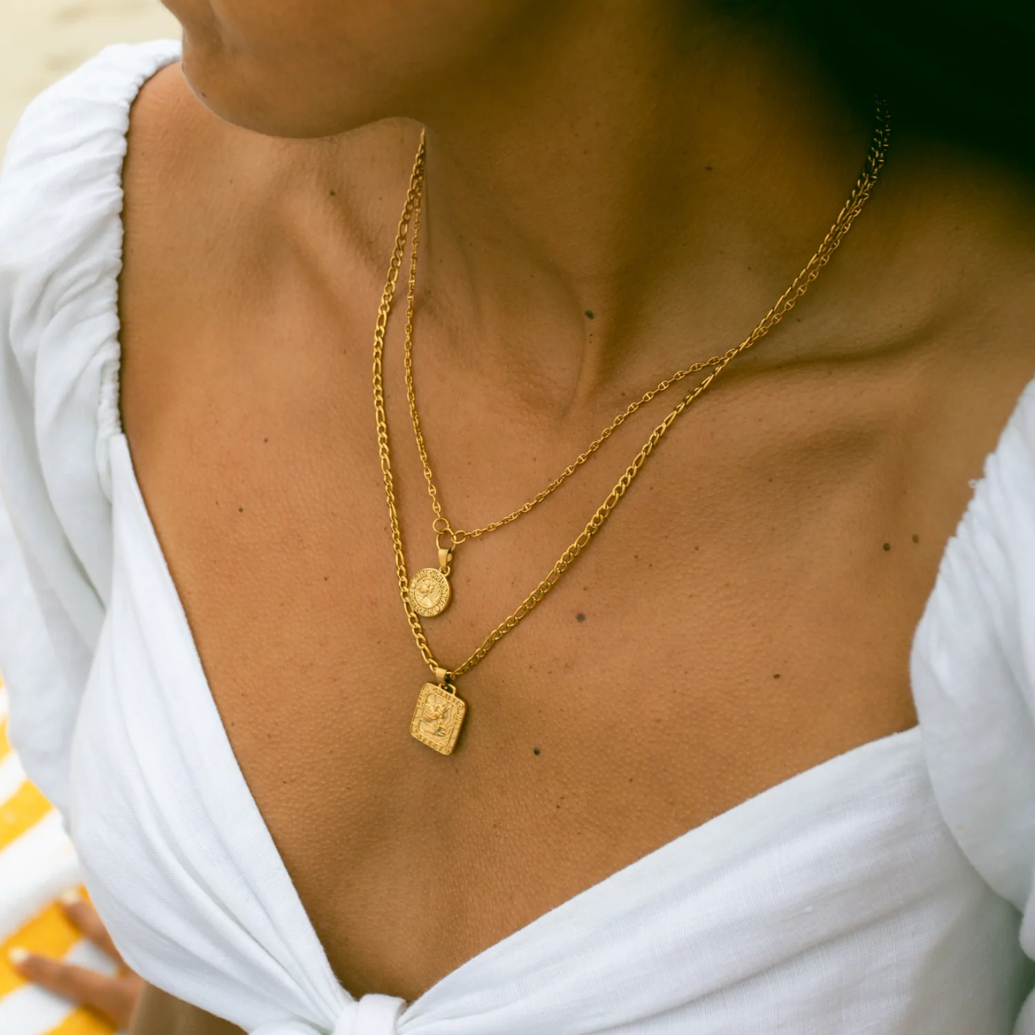 Gold Baby St. Chris Necklace - Image 3