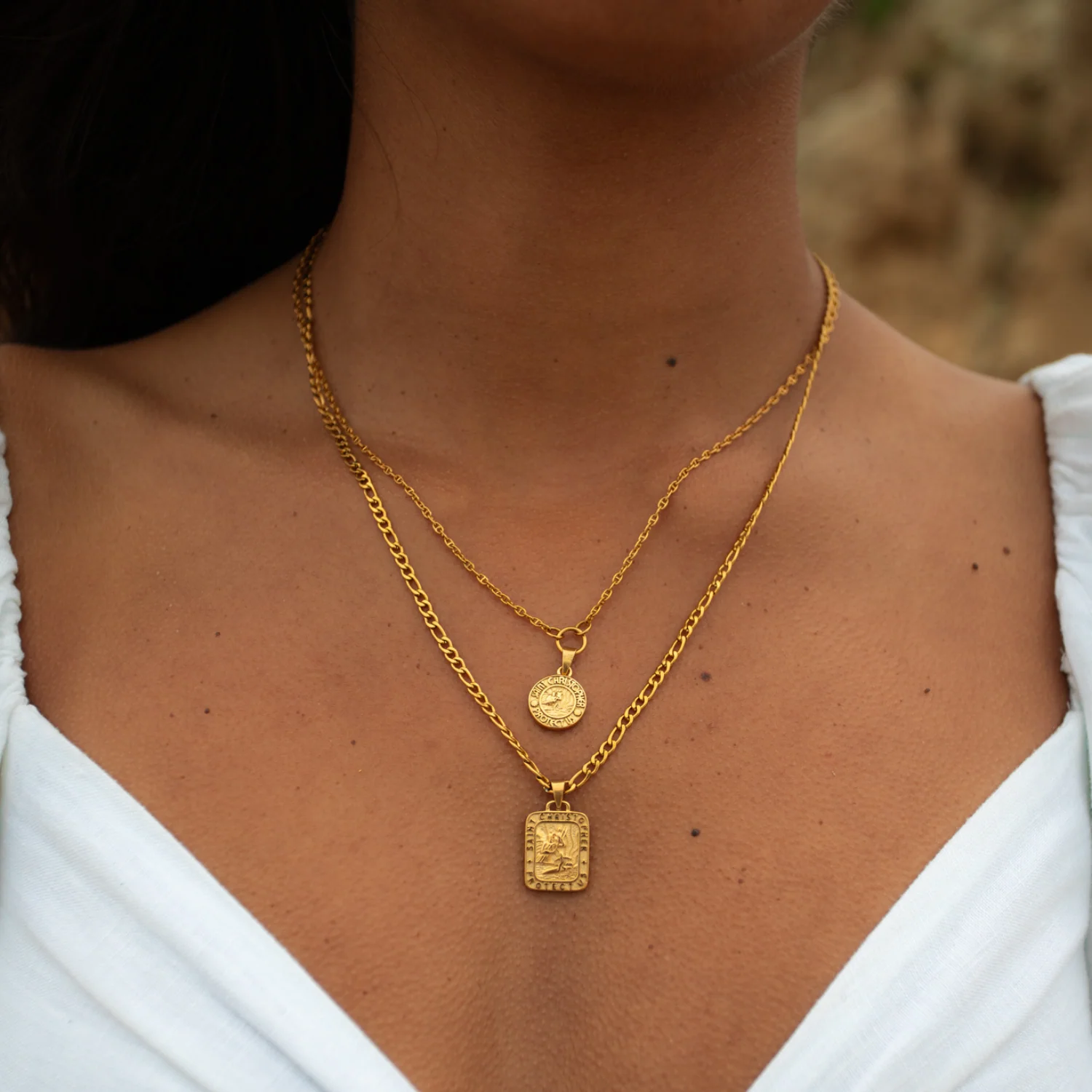 Gold Baby St. Chris Necklace - Image 5