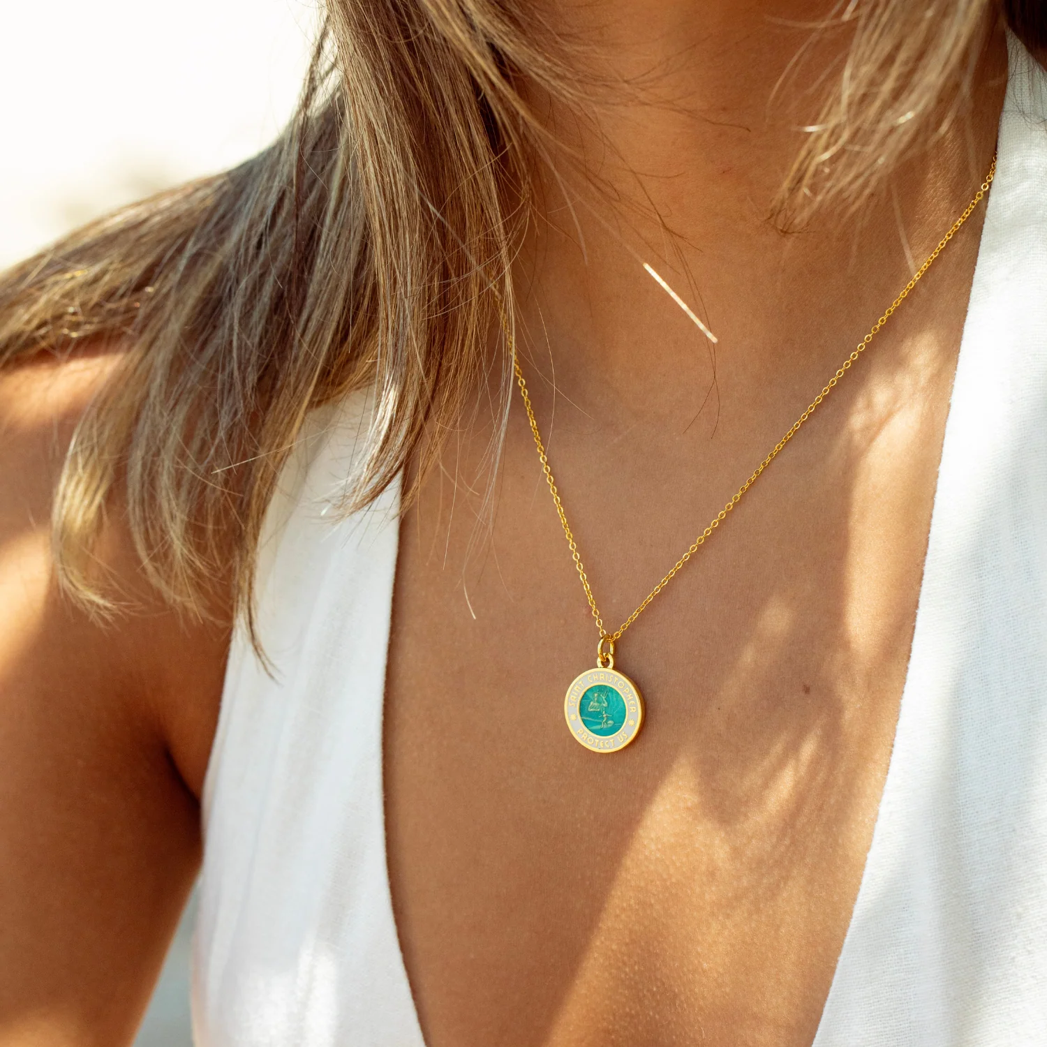 Medium - Gold / Aqua White - Image 3