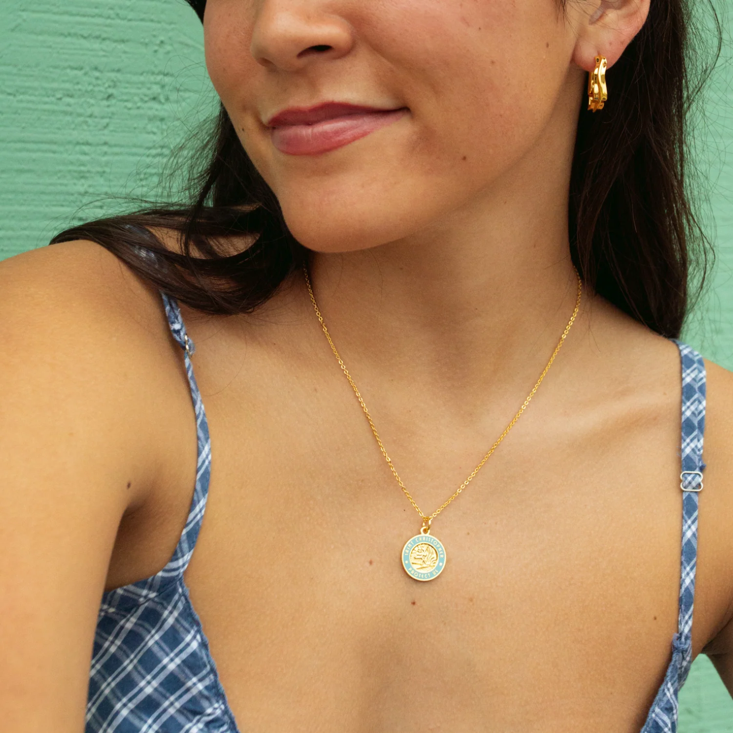 Medium - Gold / Baby Blue - Image 3