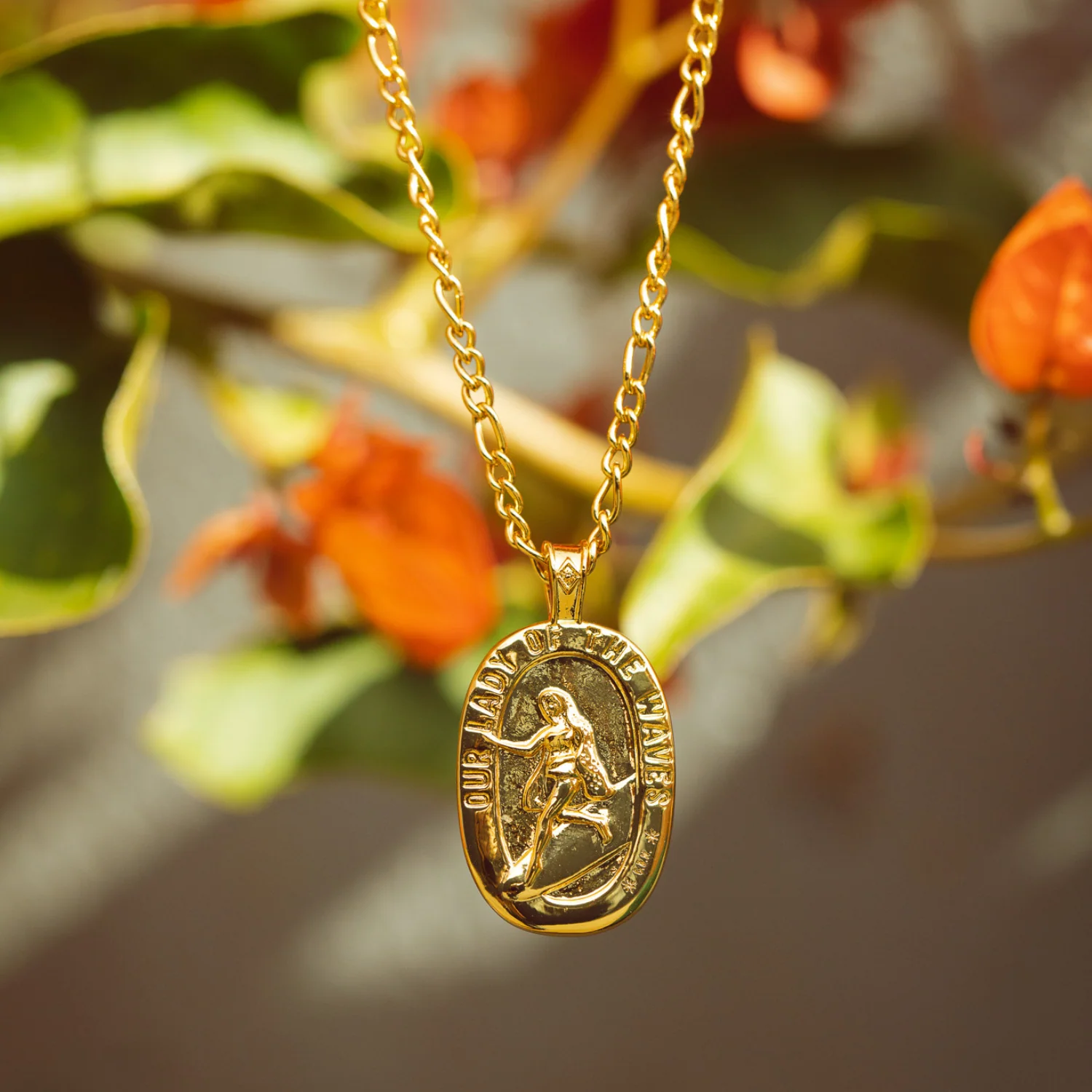 Our Lady of The Waves Necklace - Gold - Image 4