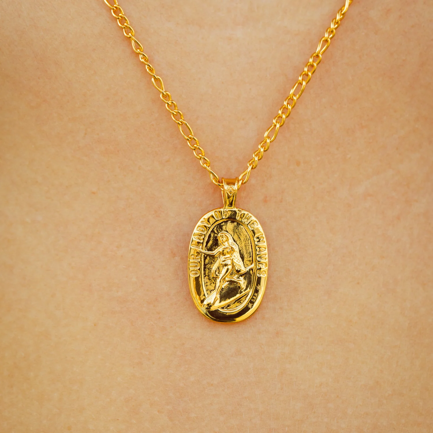 Our Lady of The Waves Necklace - Gold - Image 5