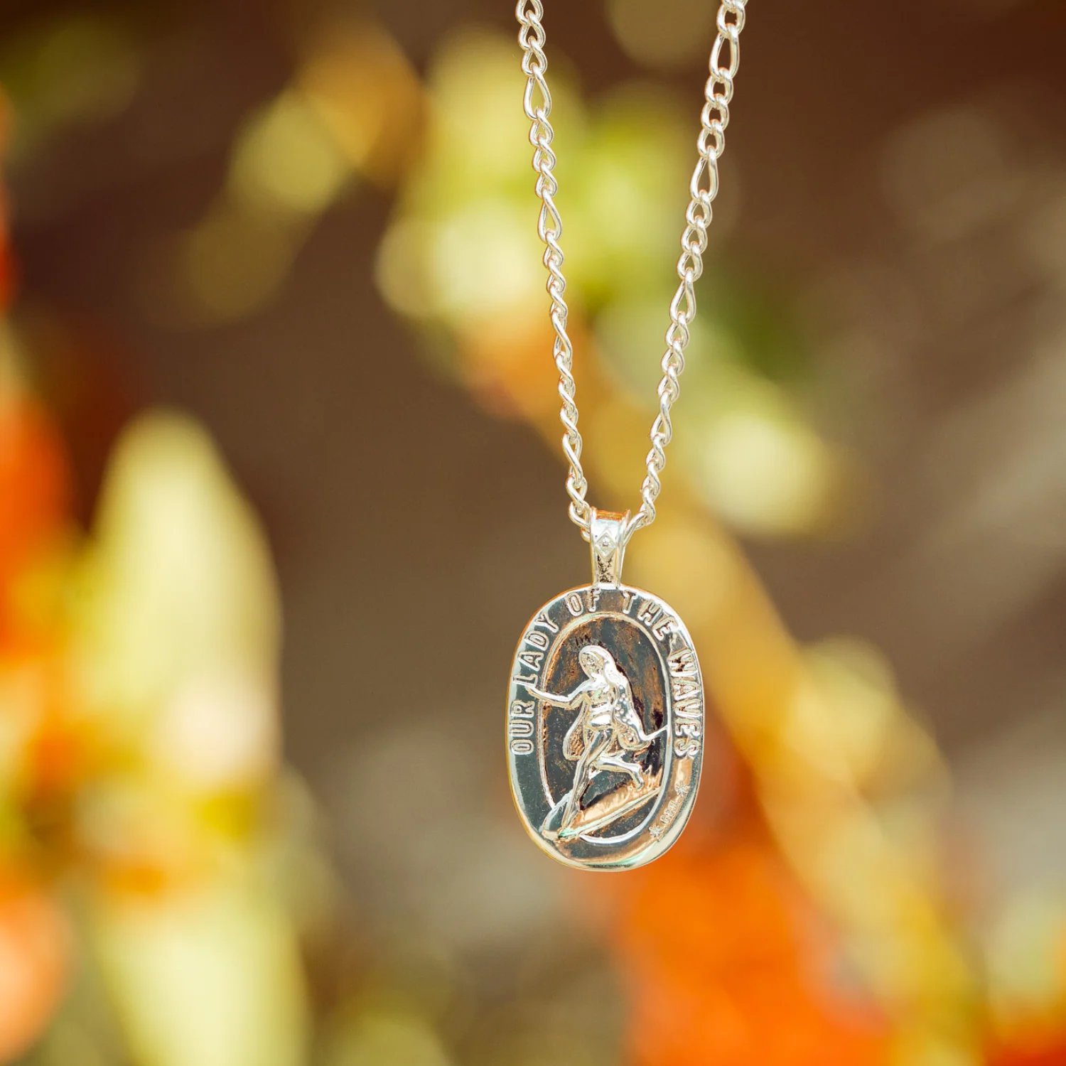 Our Lady of The Waves Necklace - Silver - Image 5