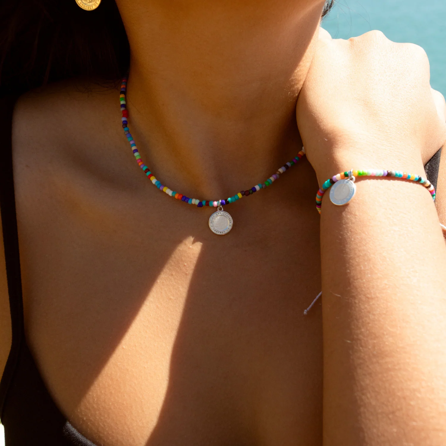 Rainbow Bead Choker - Image 3