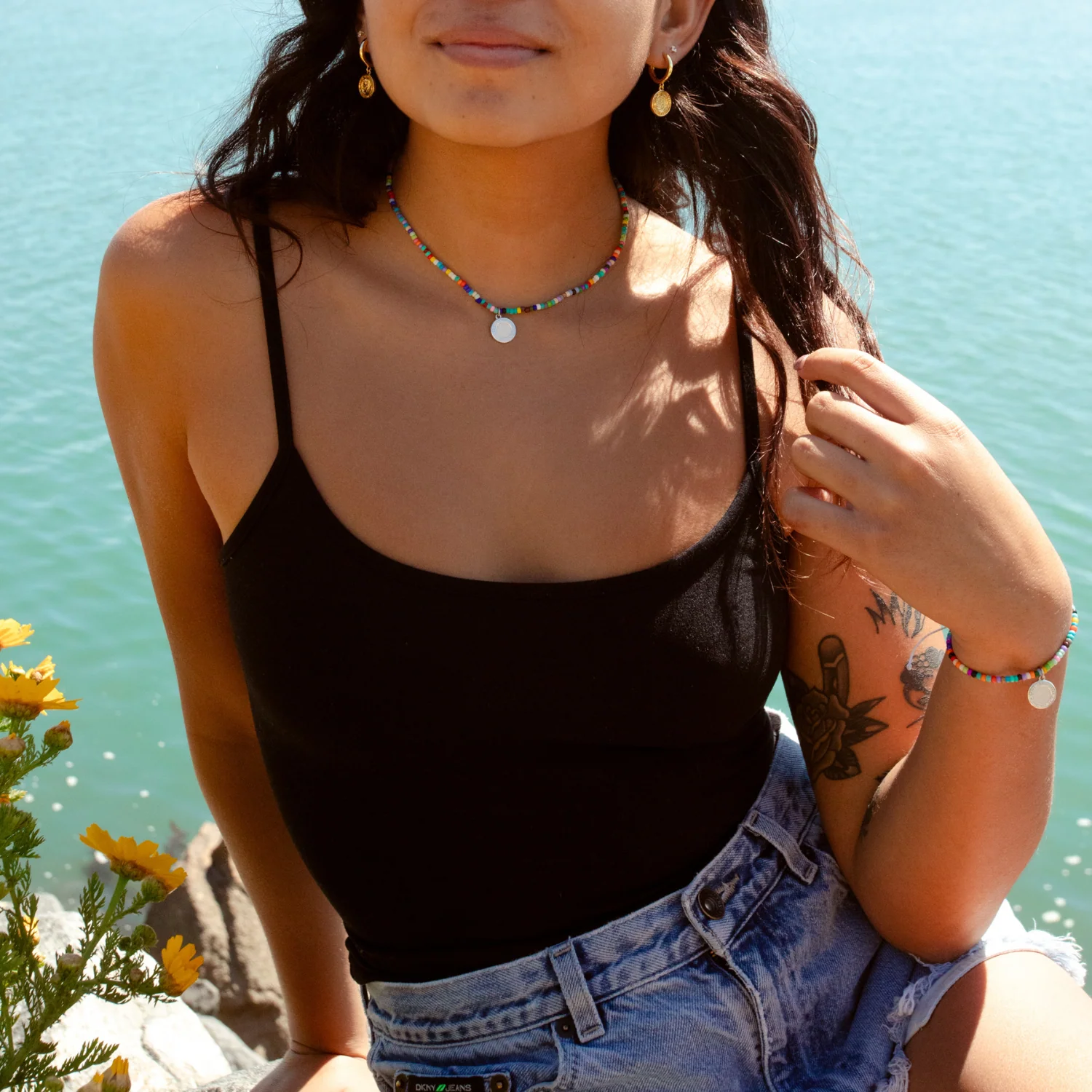 Rainbow Bead Choker - Image 4