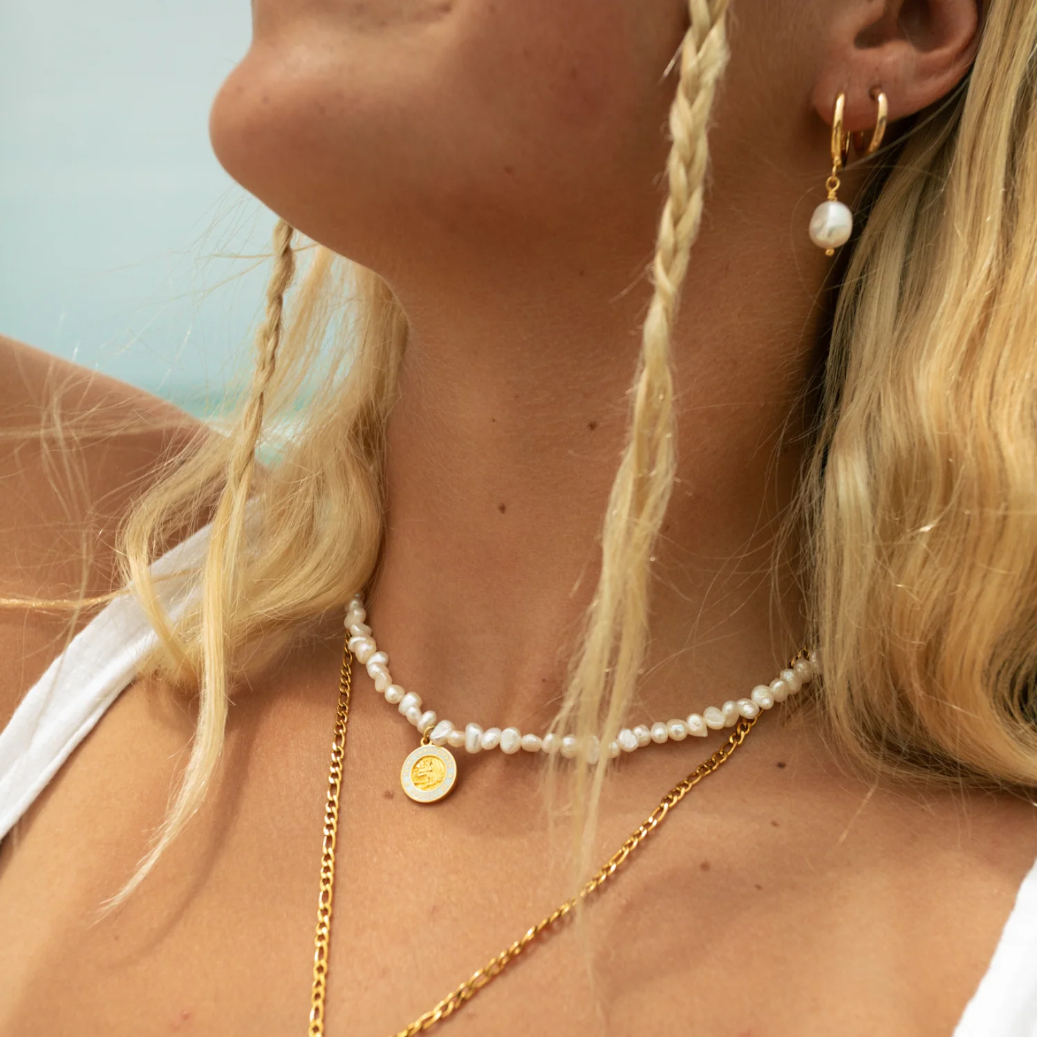 Shoreline Pearl Choker - Gold - Image 3