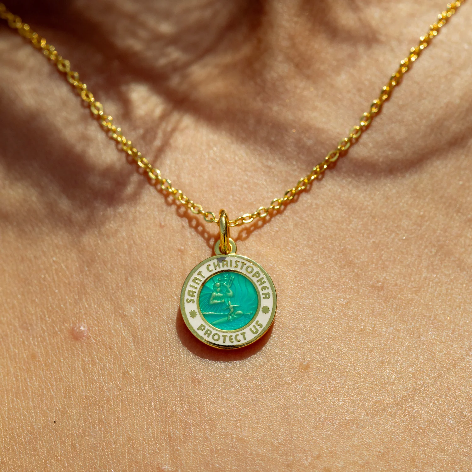 Small - Gold / Aqua White - Image 5