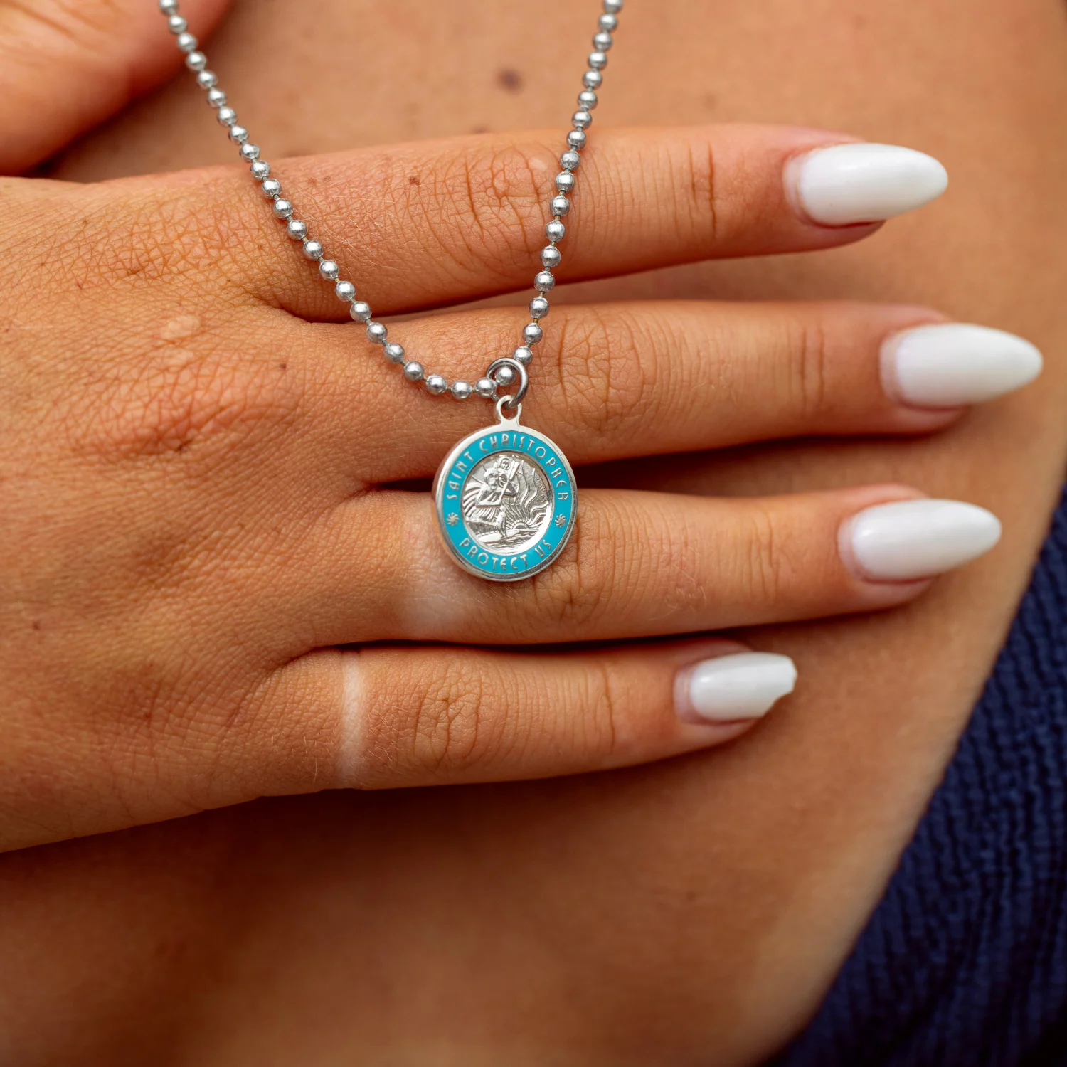 Medium - Silver / Baby Blue - Image 4
