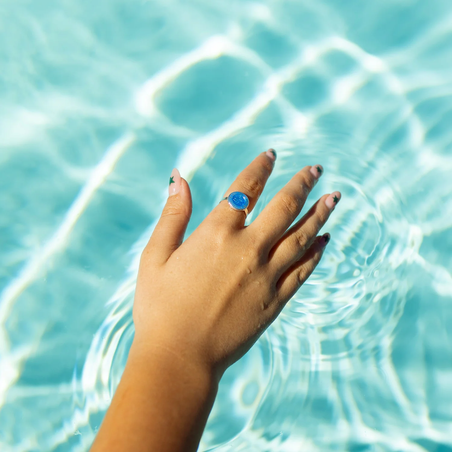 St. Christopher Ring - Denim Blue - Image 3