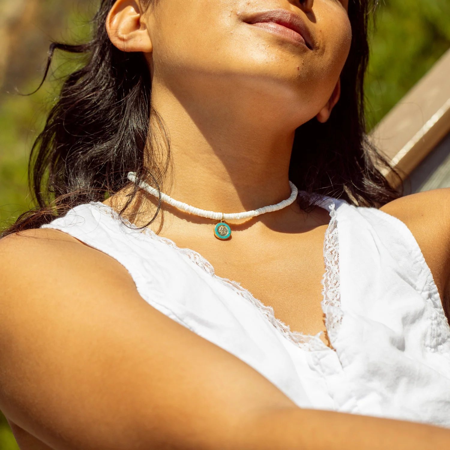Sun Bleached Beaded Choker - Gold - Image 3