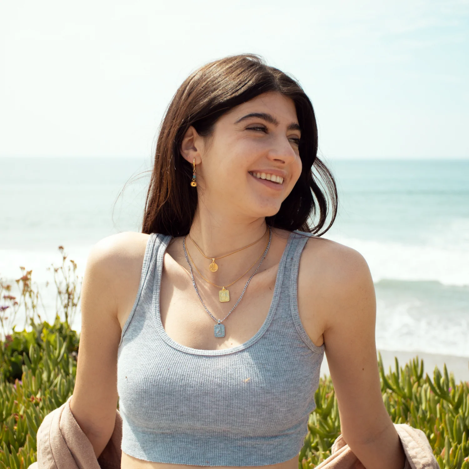 The Silver Traveler Rectangle Necklace - Image 3